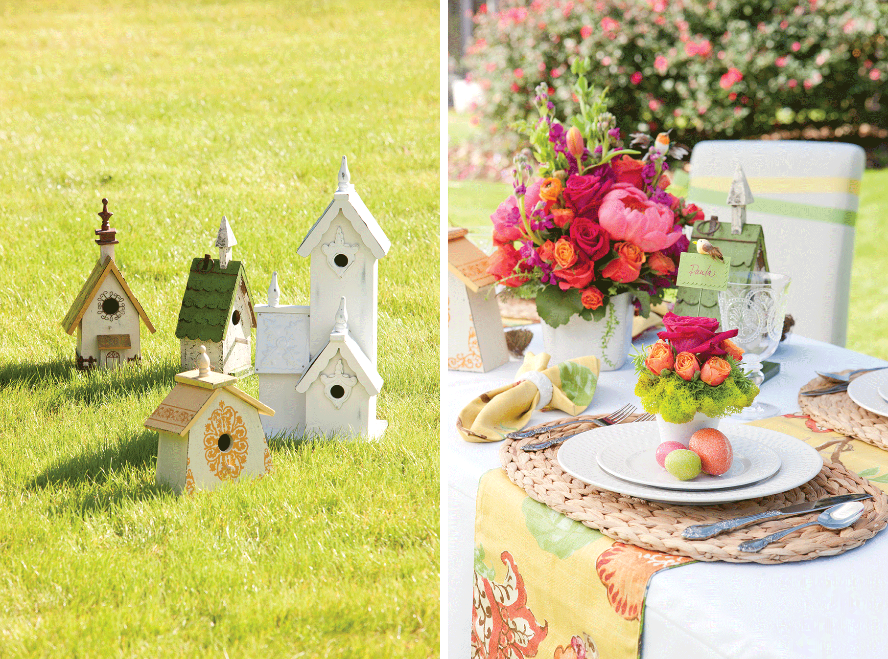 Bird Party Tablescape Touches