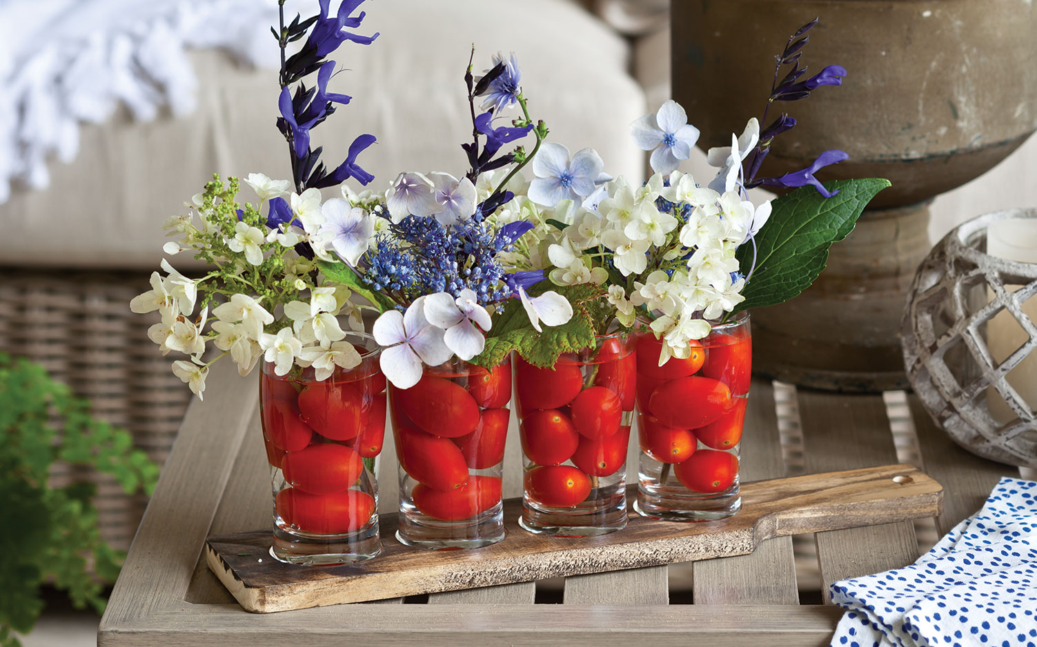Spring Entertaining, tomato vase
