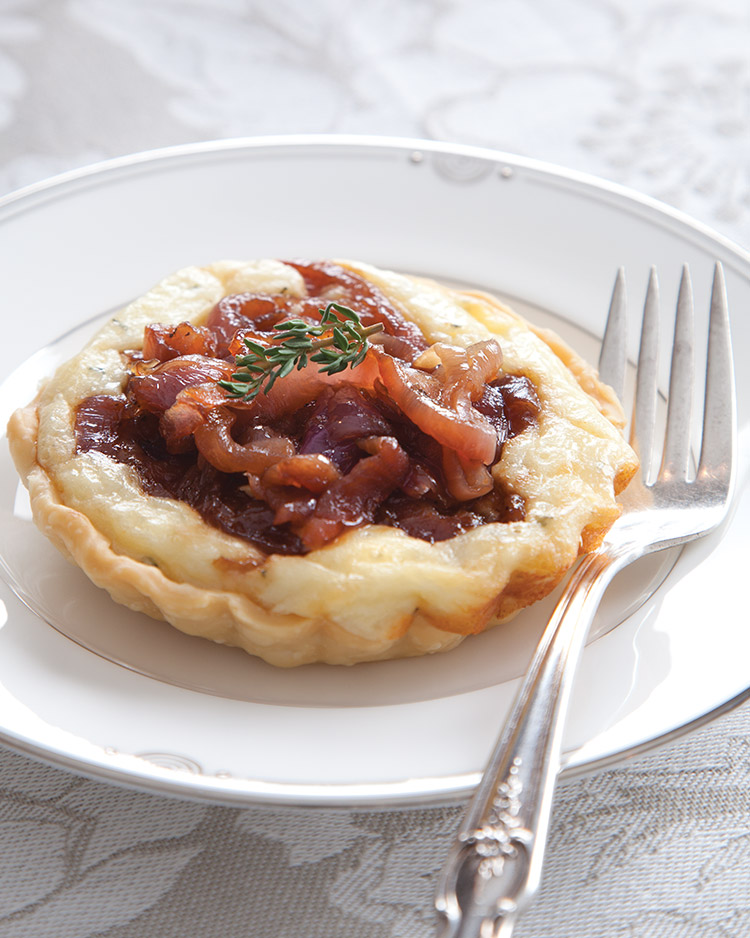 A family gathering Red Onion and Fontina Tarts