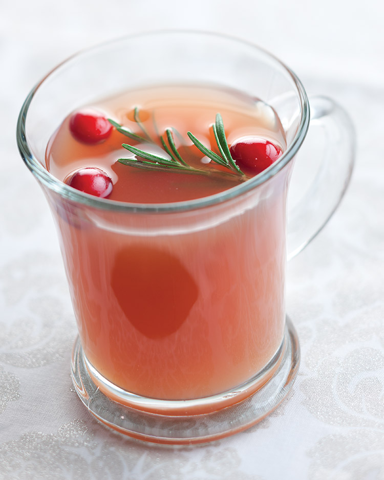 seasonal sippers cranberry pear rosemary cider