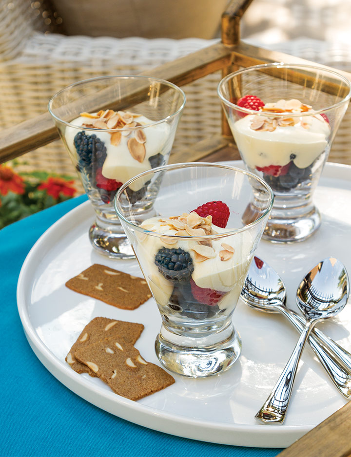 Zabaglione with Fresh Berries and Almond Cookies