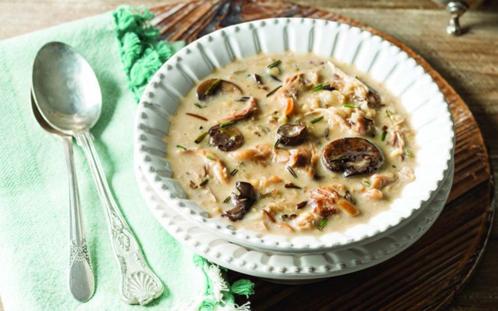Hearty Autumn Soups - Chicken, Mushroom, and Wild Rice Soup