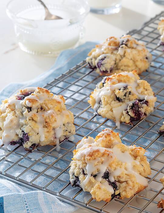 Blueberry-Sour Cream Drop Biscuits