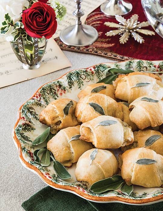 Sausage and Roasted Chestnut Crescent Rolls  