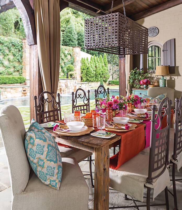 Faraway Flair tablescape with pool