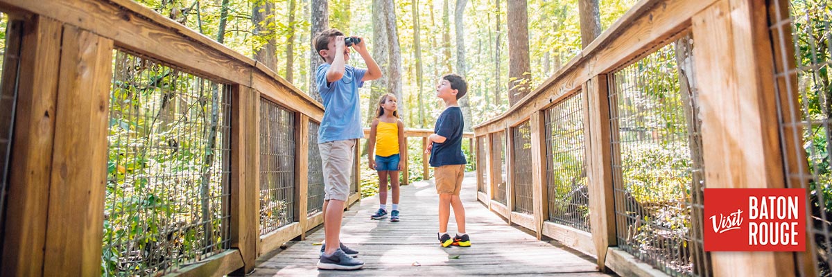 Visit Baton Rouge-kids exploring in nature