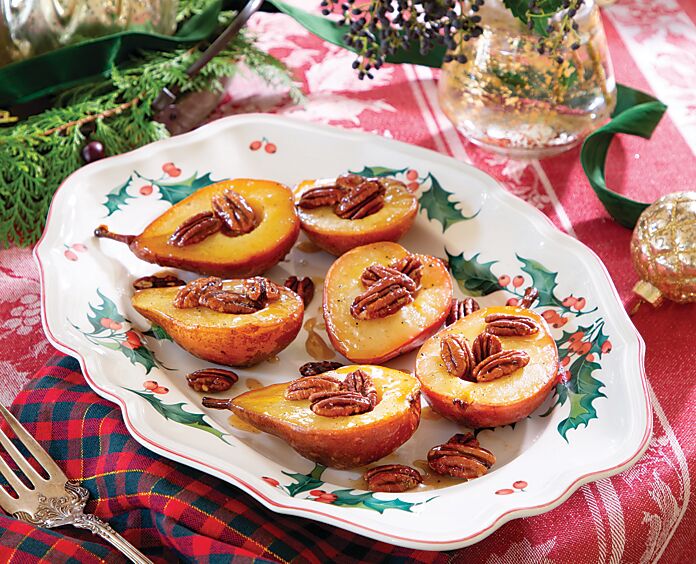 Maple-Pecan Baked Pears