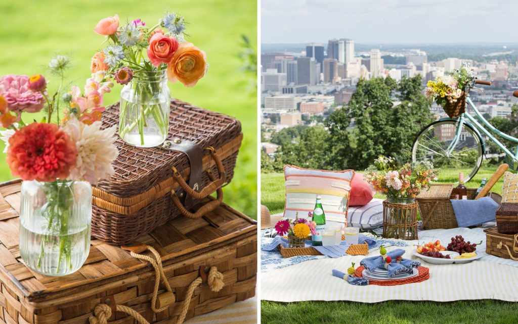 Picnic overlooking a cityscape for Outdoor Entertaining